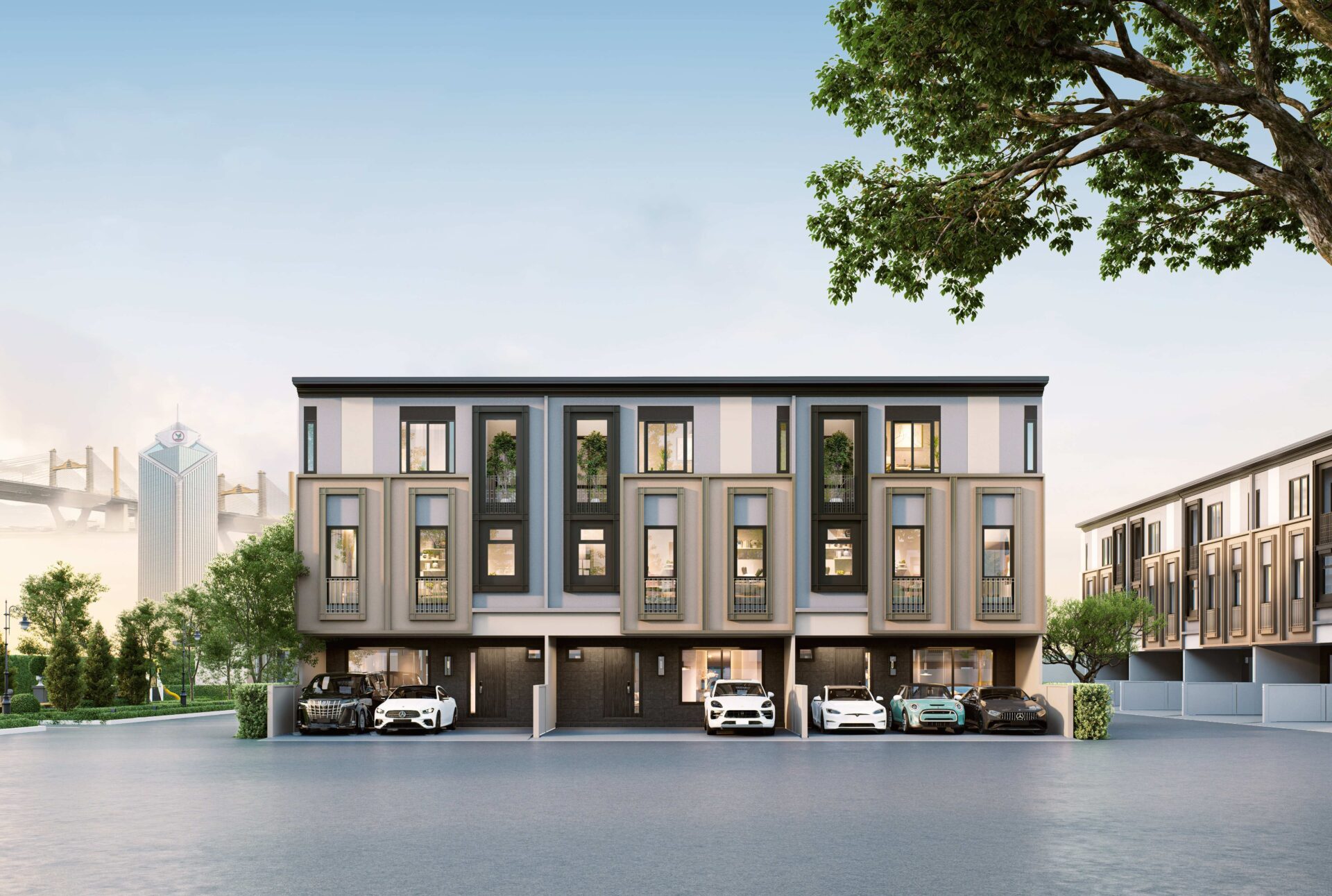 ภาพทาวน์โฮมย่านสุขสวัสดิ์-ประชาอุทิศ จาก Maison Development