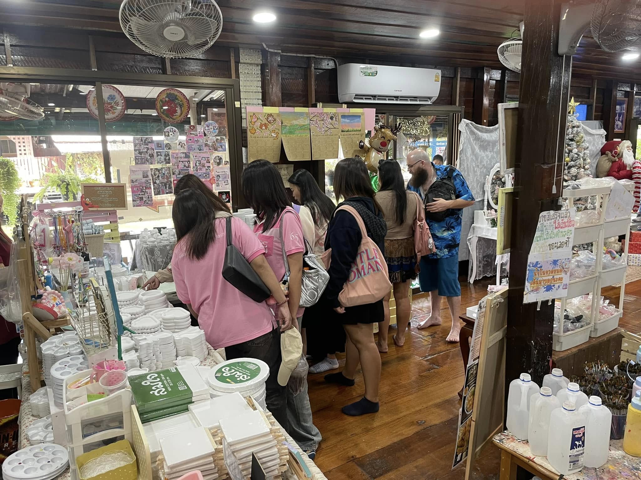 เพนท์แก้วที่บ้านพึ่งศิลป์ คลองบางหลวง